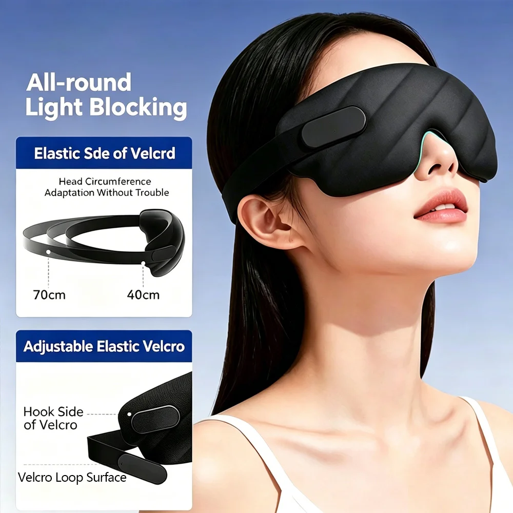 3D Printing Mask - ผ้าปิดตาสำหรับนอนหลับแบบ 3 มิติ ดีไซน์โค้งรับสรีระ ปิดแสงได้สนิท เหมาะสำหรับผู้หญิงและผู้ชาย