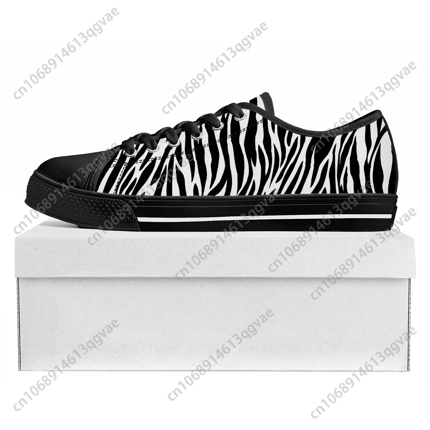 รองเท้าผ้าใบแฟชั่นลายม้าลาย 3  - 3D Printing Custom บทวิจารณ์และราคา