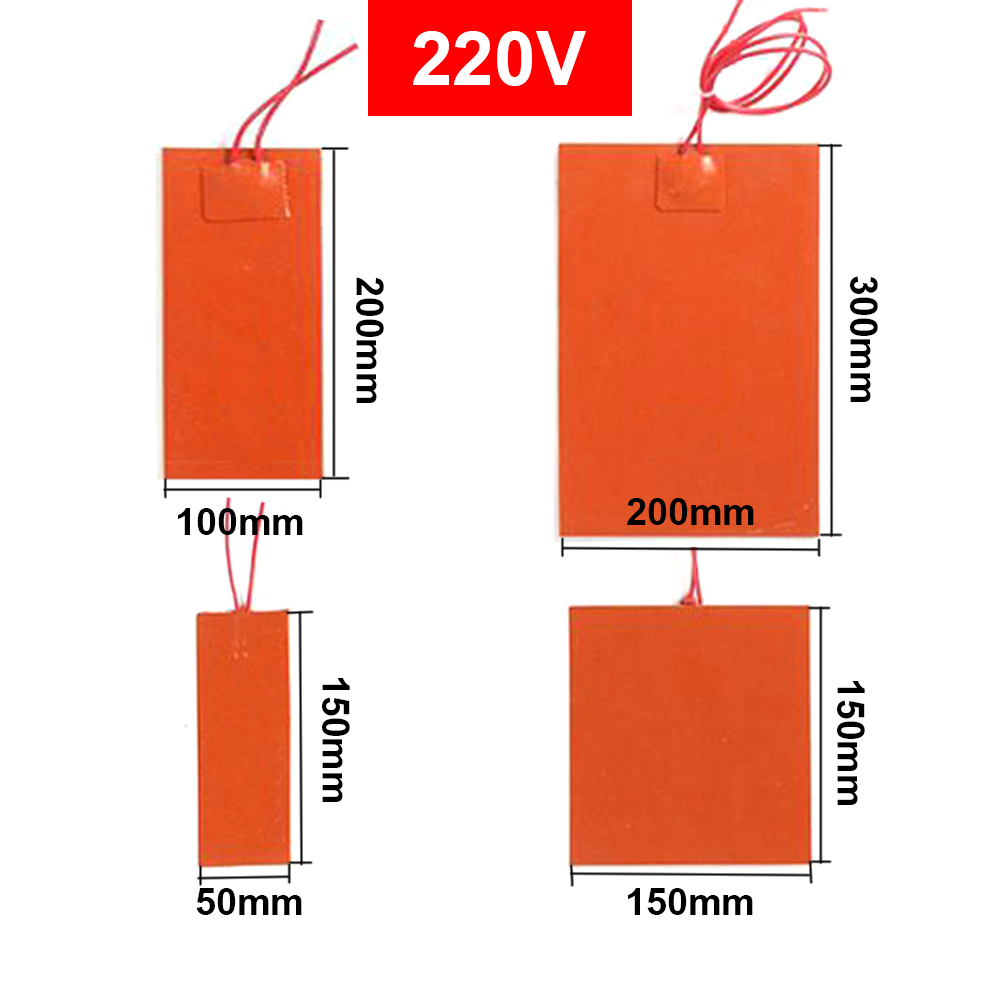 แผ่นความร้อนยางซิลิโคน12V 220V - 3D Printing Guide บทวิจารณ์และราคา