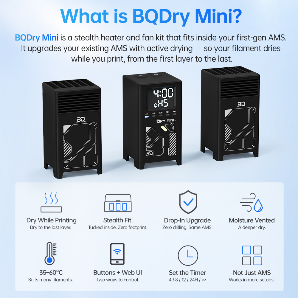 BIQU BQDry เครื่องอบเส้นใยขนาด - 3D Printing Bambu Lab บทวิจารณ์และราคา